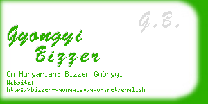 gyongyi bizzer business card