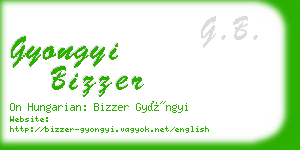 gyongyi bizzer business card